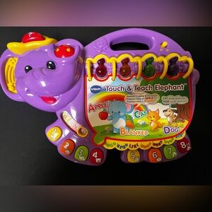 V-TECH TOUCH & TEACH ELEPHANT - PURPLE INTERACTIVE LEARNING TOY